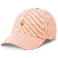 Ralph Lauren Seersucker Ball Cap - Red - ONE SIZE