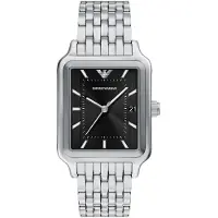 Emporio Armani Analoginen kello musta / hopea