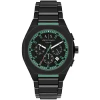 Armani Exchange Analoginen kello 'Sync' vihreä / musta