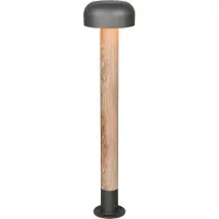 TRIO Lighting Pylväsvalaisin FRASER, himmennettävä, Vaalea puu, Alumiini, Moderni