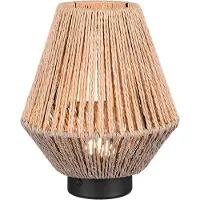 TRIO Leuchten Led pöytävalaisin Lira, himmennettävä, Ruskea/ruoste, Makuuhuone, Tekstiili/kangas/silkki