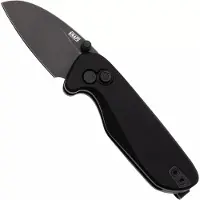Knafs Co. O.C.T. -00582 Blackwashed 14C28N, Black Aluminium, Button Lock, pocket knife