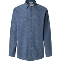 Pepe Jeans for man. PM3091187 Penn blue shirt (M), Casual, Cotton, Long sleeve