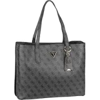 GUESS Käsilaukku 'MERIDIAN II GIRLFRIEND TOTE' tummanharmaa / musta