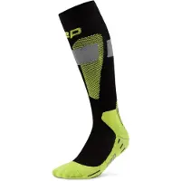 Cep Ski Merino Socks Tall 3.0, laskettelusukat, naisten, musta/keltainen