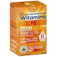 Asepta D3-vitamiini K2 MK7 ja MCT-öljy - 30 ml