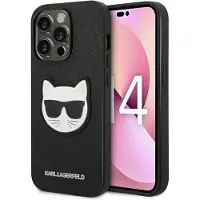 Karl Lagerfeld Klhcp14xsapchk Iphone 14 Pro Max 6.7 Saffiano Choupette Head Patch Puhelinkotelo