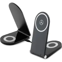Mercedes Folding 2-in-1 inductive charge MEMFBGSLK 15W black/black Silver Star MagSafe