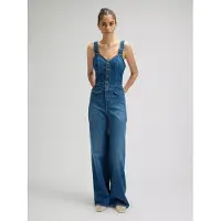 Lee Jeans Cut Out Jumpsuit - Blue - XL x 00