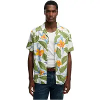 Superdry for man. M4011128A Shirt Hawaiian green (XXL), Casual, Modal, Short sleeve