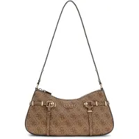 GUESS Olkalaukku 'Leona' beige / ruskea