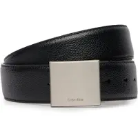 Calvin Klein Dress Plaque Pebble 35Mm Adj - Black - 100