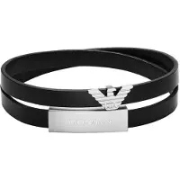 Emporio Armani Rannekoru musta / hopea