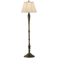 Elstead Lighting Lattiavalaisin Lincolndale, Pronssi/messinki, Olohuone/ruokailutila, Tekstiili/kangas/silkki, Moderni