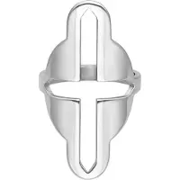 Wildcat Big Cross Cutted Ring - Srebrna, 22,0 mm