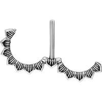 Wildcat Flower Nipple Clicker - 16,0 mm, Metal argenté