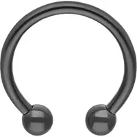 Wildcat Basic Circular Barbell - lävistyskoru - 4,0 mm, 8,0 mm, 15,0 mm, Musta metalli