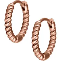 Wildcat Twisted Little Hoops -korvarenkaat - Ruusukultainen metalli