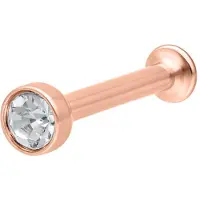 Wildcat Mini Titan Labret for Triple Piercing - Lävistyskoru - 1,2 mm, 8,0 mm, Ruusukultainen metalli, 3,0 mm