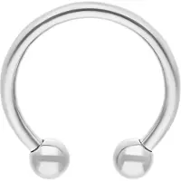Wildcat Basic Circular Barbell - lävistyskoru - 1,6 mm, 5,0 mm, 13,0 mm, Hopeinen metalli