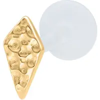 Wildcat Rhombus Hammered Push Fit Labret - 8,0 mm, Zlata