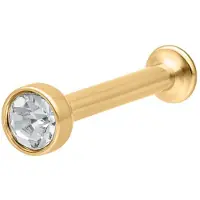 Wildcat Mini Titan Labret for Triple Piercing - Lävistyskoru - 1,2 mm, 6,0 mm, Kultainen metalli, 3,0 mm