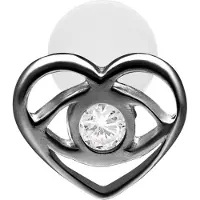 Wildcat Lovely Eye Push Fit Labret - 8,0 mm, Musta metalli