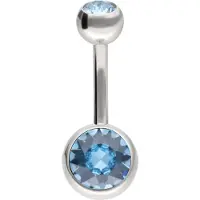 Wildcat Multicut Double Jewelled Bananabell - lävistyskoru - 1,6 mm, 10,0 mm, Vaaleansininen, Hopeinen metalli