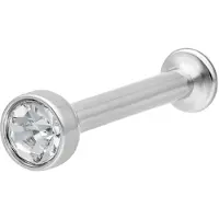 Wildcat Mini Titan Labret for Triple Piercing - Lävistyskoru - 1,2 mm, 8,0 mm, Hopeinen metalli, 3,0 mm
