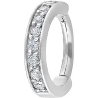 Wildcat Hinged Ring<!--641004c4d8219--> - Hopeinen metalli, Valkoinen, 14,0 mm