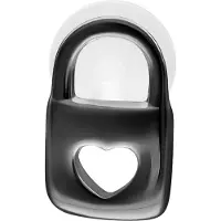 Wildcat Little Lock Push Fit Labret - 8,0 mm, Musta metalli