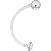 Wildcat Jewelled Push-fit Pregnancy Bananabell - 34,0 mm