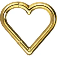 Wildcat Heart Clicker - saranallinen lävistyskoru - Kultainen metalli