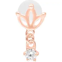 Wildcat Lotus Push Fit Labret - 8,0 mm, Ruusukultainen metalli