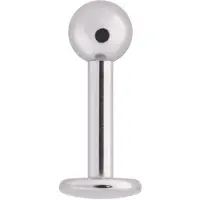 Wildcat Silver Stainless Steel Labret - lävistyskoru - 2,0 mm, 10,0 mm, 5,0 mm