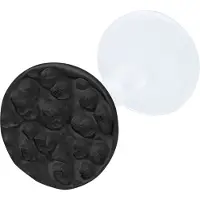 Wildcat Big Circle Hammered Push Fit Labret - Lävistyskoru - 8,0 mm, Musta metalli
