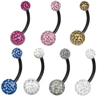 Wildcat Sealed Multi Jewelled Bananabell - 12,0 mm, Šampanjec, 5,0 mm/8,0 mm