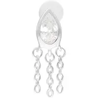 Wildcat Linda Push Fit Labret - 11,0 mm, Hopeinen metalli