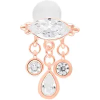 Wildcat Bella Push Fit Labret - 6,0 mm, Ruusukultainen metalli