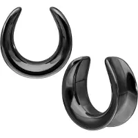 Wildcat Ear Saddle -lävistyskorut - Musta metalli, 30,0 mm