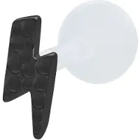 Wildcat Flash Hammered Push Fit Labret - 11,0 mm, Metal noir