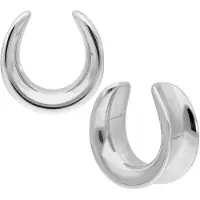 Wildcat Ear Saddle -lävistyskorut - Hopeinen metalli, 16,0 mm