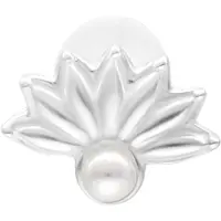 Wildcat Pearl Peacock Push Fit Labret - 9,0 mm, Hopeinen metalli