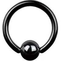 Wildcat Basic Clip in Ring - BCR-lävistysrengas - 1,0 mm, 4,0 mm, 6,0 mm, Musta metalli