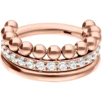 Wildcat Triple Bubble Crystal Clicker - lävistysrengas - Ruusukultainen metalli, 8,0 mm