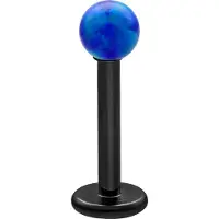 Wildcat Opal Ball Micro Labret - 6,0 mm, Tummansininen