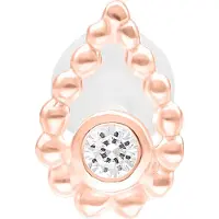 Wildcat Bead Drop Push Fit Labret - 6,0 mm, Ruusukultainen metalli