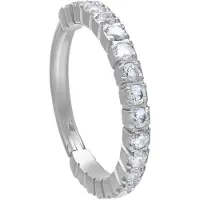 Wildcat Particular Crystal Clicker - lävistysrengas - Hopeinen metalli, 8,0 mm