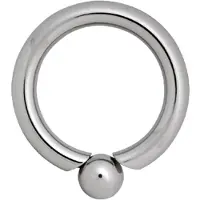 Wildcat Basic Screw in Ball Ring - lävistysrengas - 4,0 mm, Hopeinen metalli, 8,0 mm, 15,0 mm