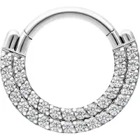 Wildcat Double Crystal Row Clicker<!--63ec5dd0dc496--> - Hopeinen metalli